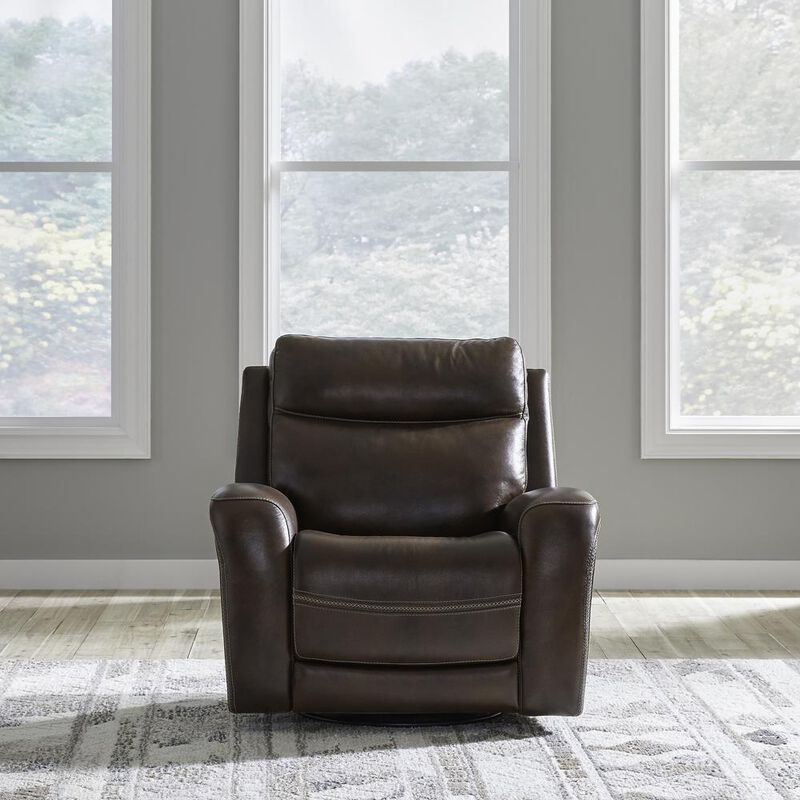 Liberty Furniture Blair Power Recliner, Power Headrest and Zero Gravity in Cognac Leather image number 1