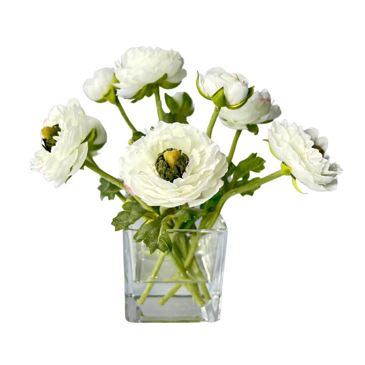 Ranunculus Silk Flowers in Vase