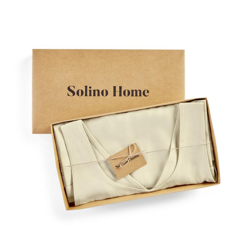 Solino Home 100% Pure Linen Apron - Linen Smock Apron
