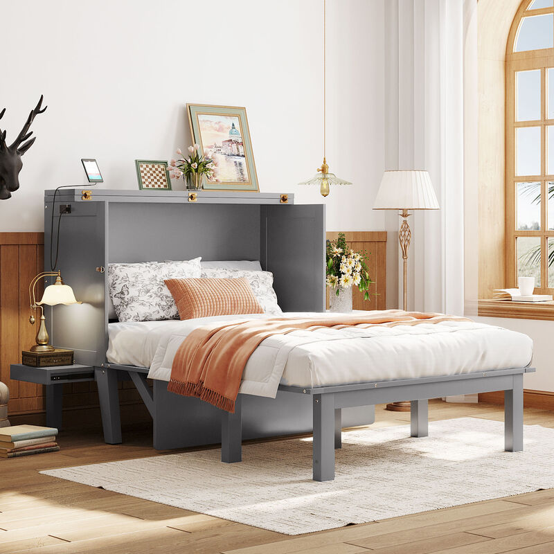 Merax Murphy Bed with Removable Shelves