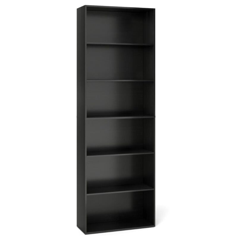 Hivvago 6-Tier Bookcase with 6 Open Shelves and Anti-Toppling Kits