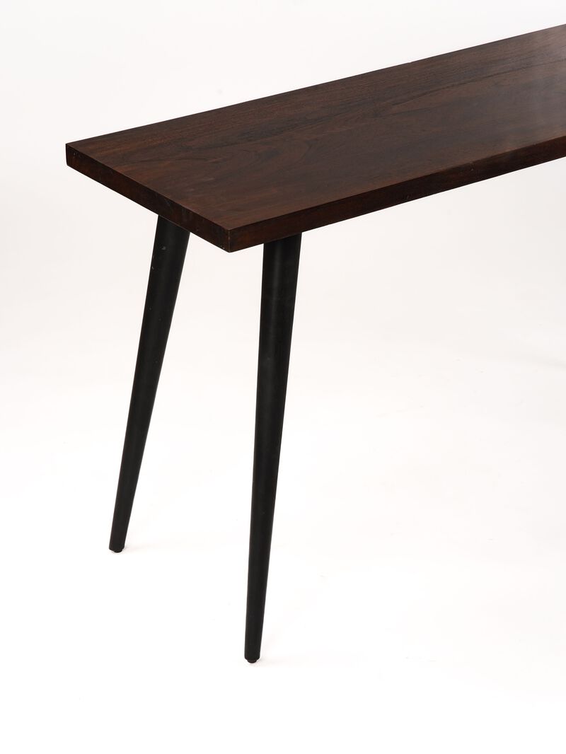 Handmade Eco-Friendly Vintage Acacia Wood & Iron Walnut Black Rectangle Table 50"x30"x18" From BBH Homes