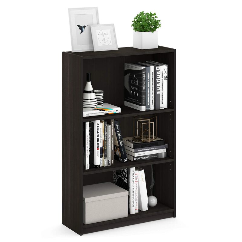 Furinno JAYA Simple Home 3-Shelf Bookcase, CC Espresso