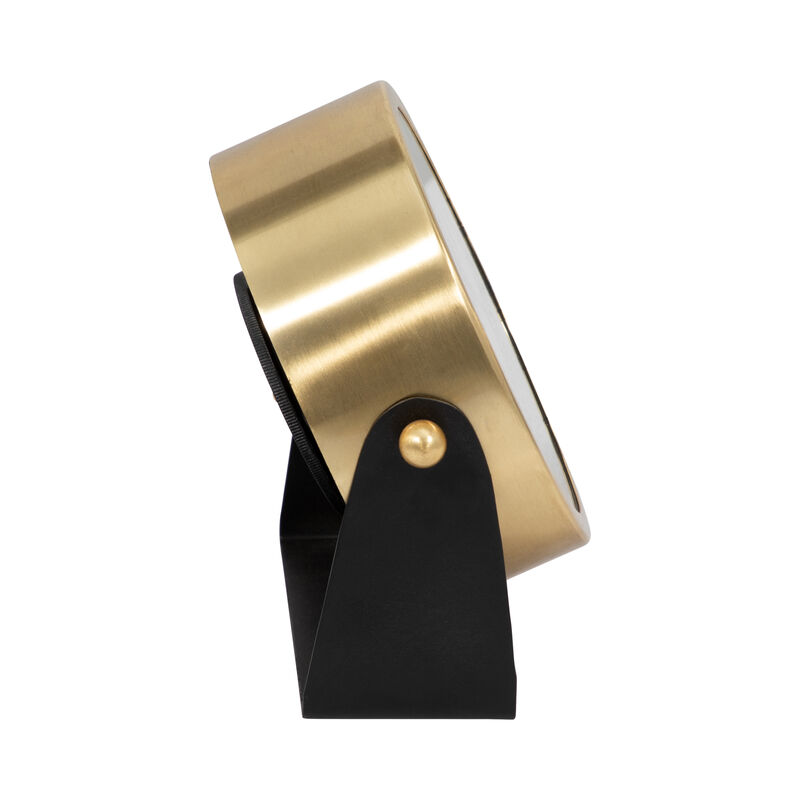 Metal Table Clock 7'' Gold Black image number 2
