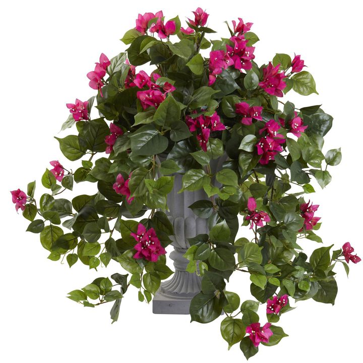 Nearly Natural 27-in Bougainvillea Artificial Plant in Decorative Urn