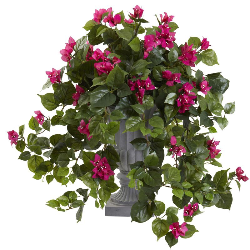 Nearly Natural 27-in Bougainvillea Artificial Plant in Decorative Urn