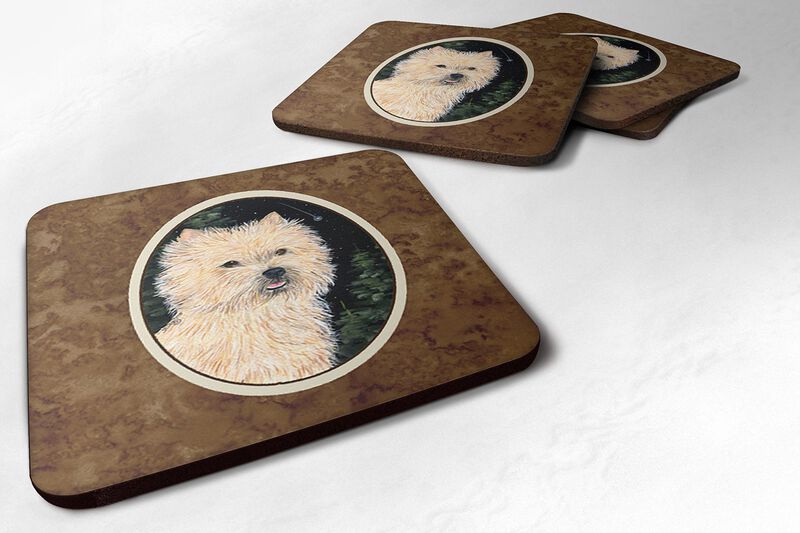 Caroline's Treasures SS8502FC Starry Night Cairn Terrier Foam Coasters Set of 4 (Set of 4), 3.5 H x 3.5 W, Multicolor image number 0