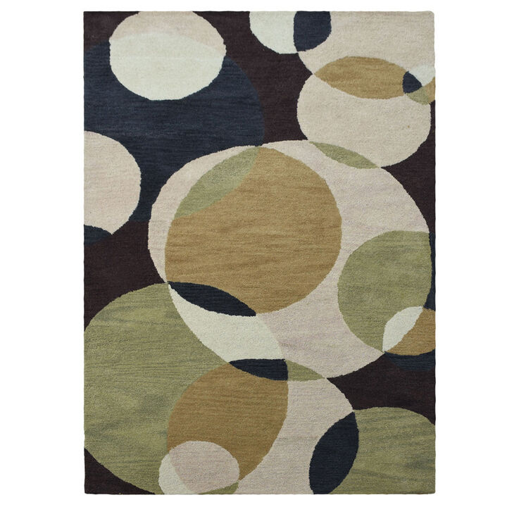 RUGSOTIC CARPETS HAND TUFTED WOOL ECO-FRIENDLY AREA RUGS  - Rectangle Shape, Size, Geometric Modern Design, High Pile Thick Handmade Area Rugs for Living Room, Bed Room (K00226)