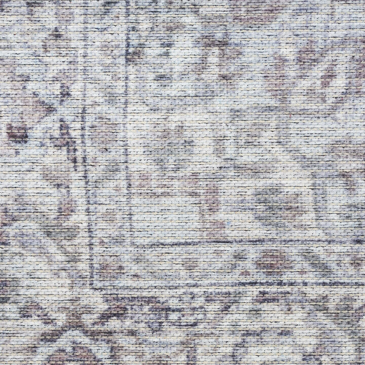 HomeRoots Floral Medallion Power Loom Distressed Area Rug