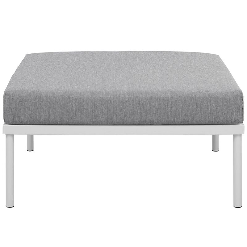 Harmony Outdoor Patio Aluminum Ottoman-Benzara