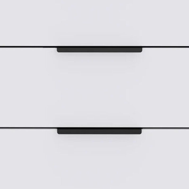 HomeRoots 28" White Wood Three Drawer Dresser image number 2