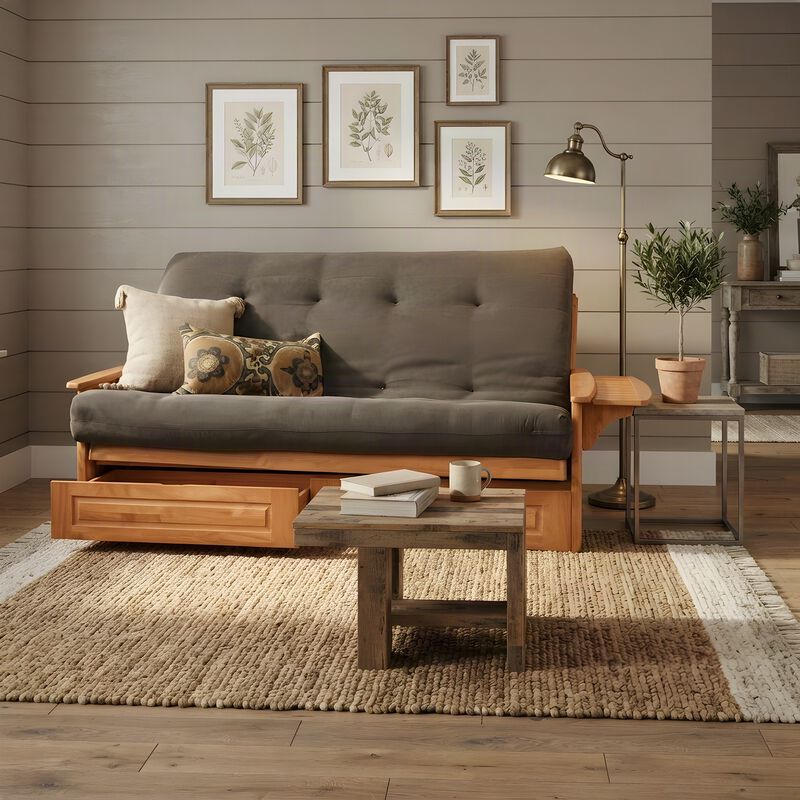 KODIAK Phoenix Frame Queen-Butternut Finish-Mattress-Storage Drawers image number 4