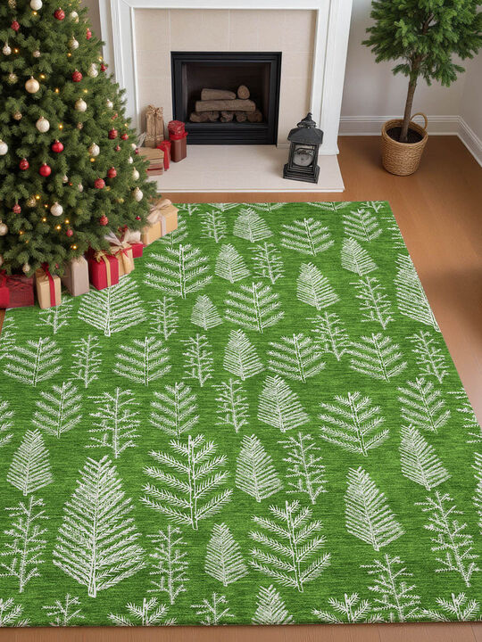 Merry & Bright MY21 Green 8' x 10' Rug