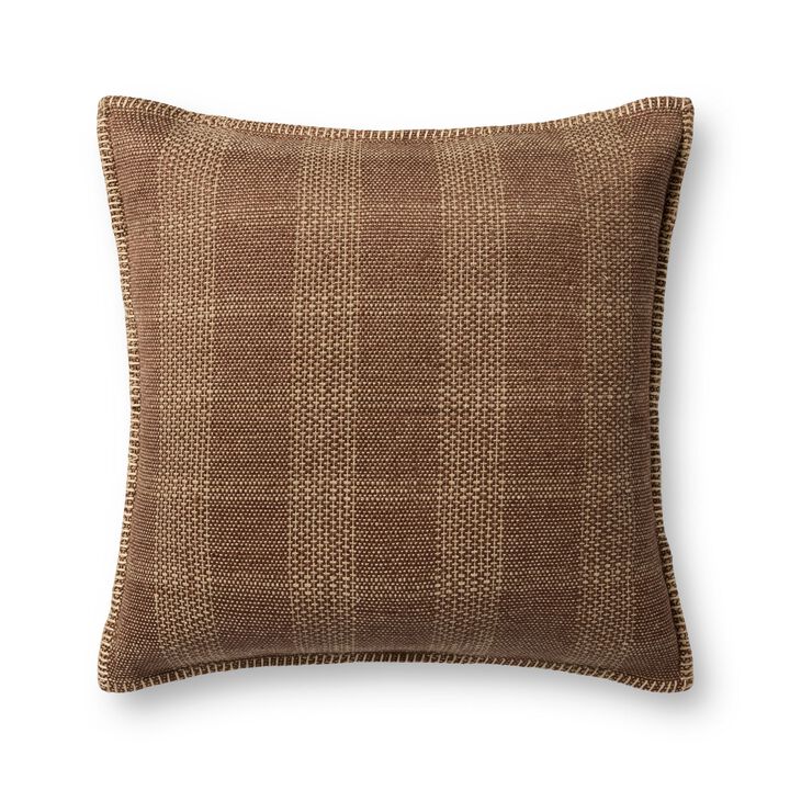 PLL0132 Brown/Tan 20''x20'' Down Pillow