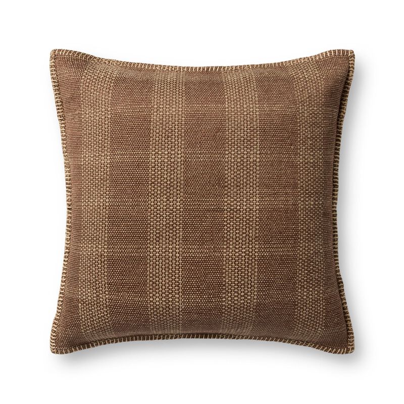 PLL0132 Brown/Tan 20''x20'' Down Pillow image number 0