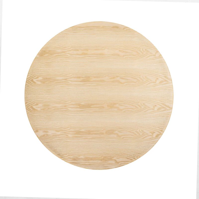 Modway - Lippa 48" Round Wood Grain Dining Table White Natural