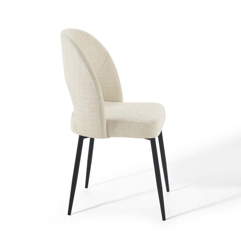 Rouse Dining Side Chair Upholstered Fabric Set of 2-Benzara image number 2