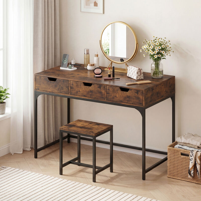 Home Office Desk with Power Outlets and Hidden Storage Compartment image number 1
