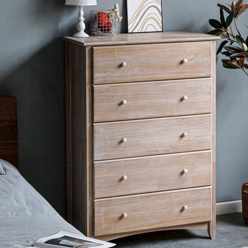 New Shaker Style Solid Pine Dresser In Antique Finish in White Color