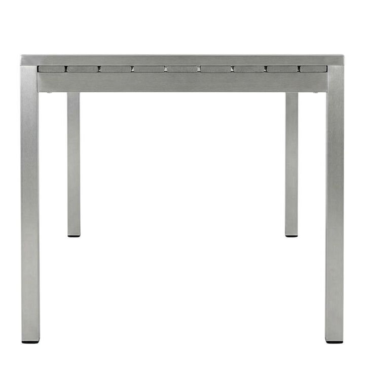 Aluminum Outdoor Dining Table with Sturdy Frame and Elegant Design