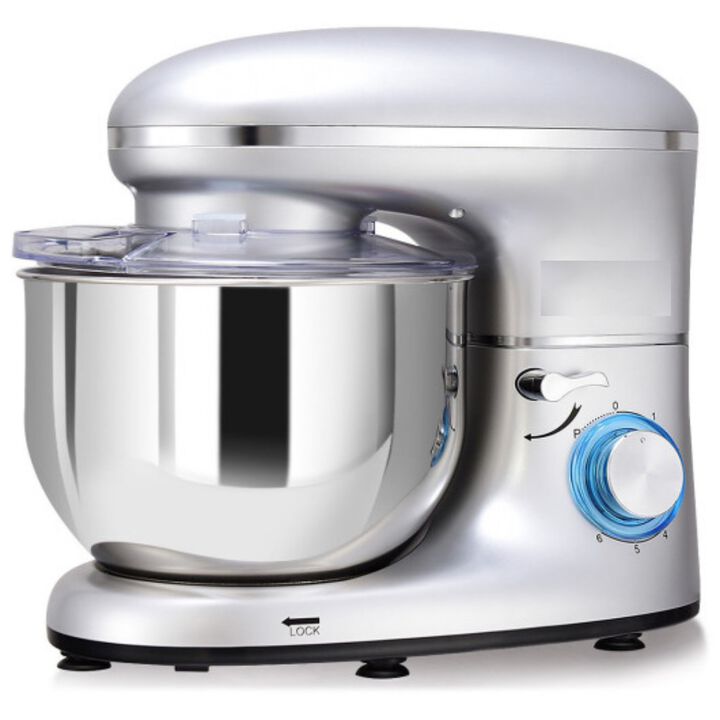 6 Speed 6.3 Qt Tilt-Head Stainless Steel Electric Food Stand Mixer