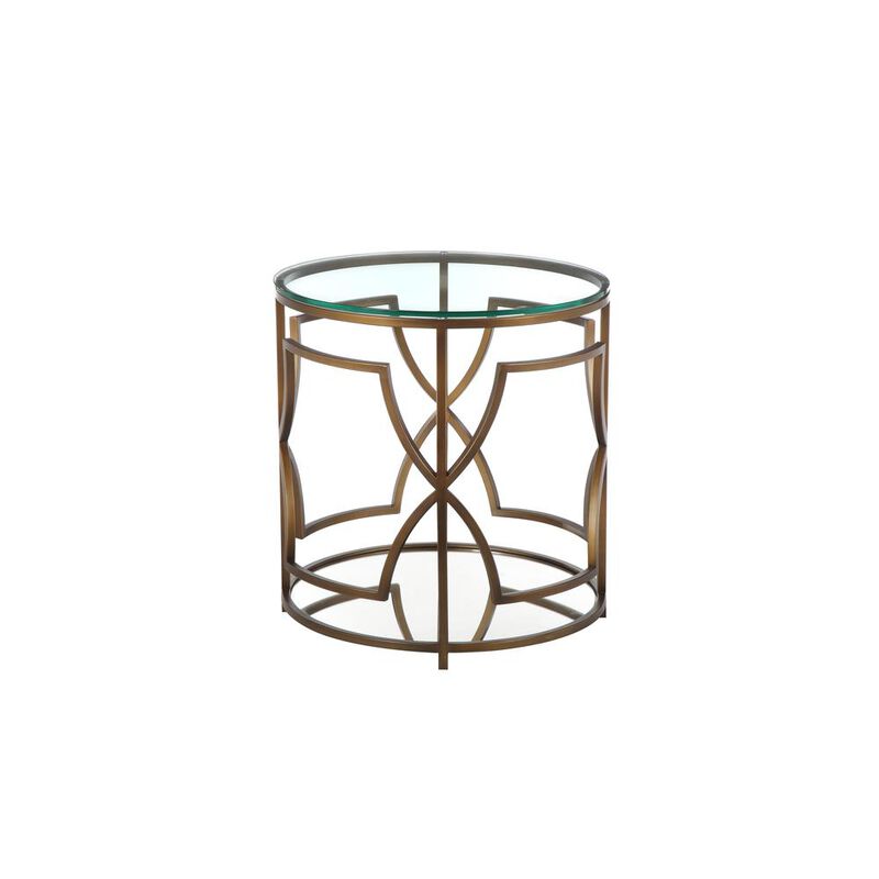 Bristol Round Side Table Brass