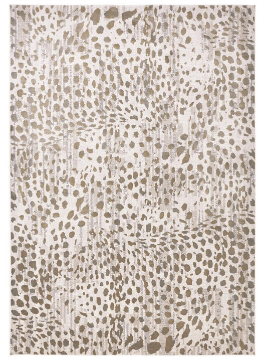 HomeRoots Abstract Stain Resistant Area Rug