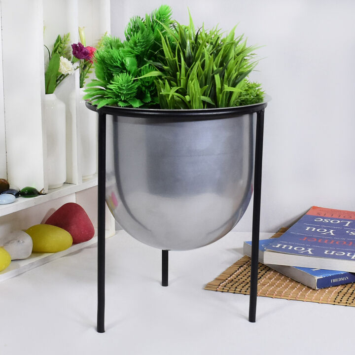Handmade 100% Iron Round Modern Gold Coated Color 8.5 x 7.2 x 7.2 Inches Planters Pot 1009 BBH Homes