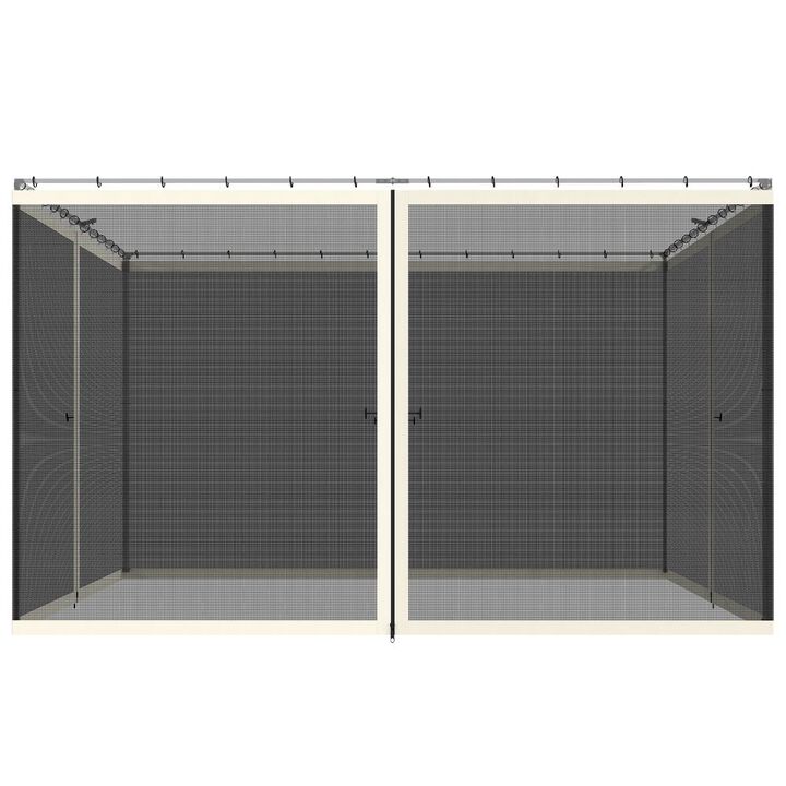 Hivvago 10x12 Canopy Tent Mesh Sidewall with Zipper