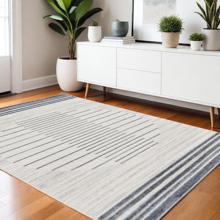 HomeRoots Geometric Washable Area Rug