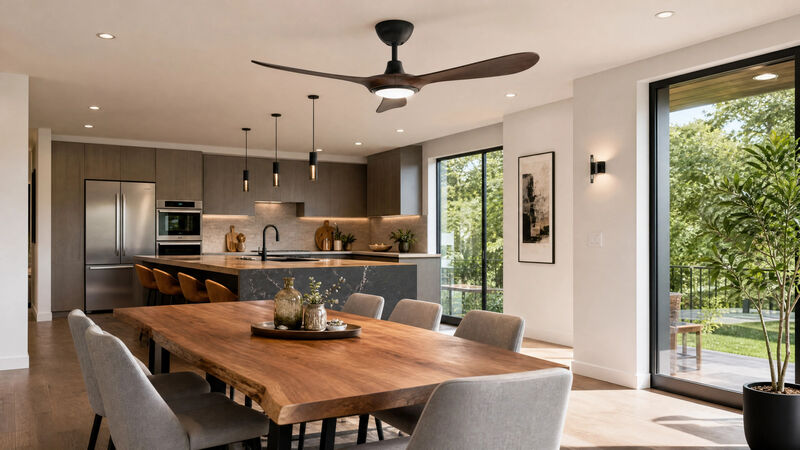 ENLIGHT 56" Smart DC Ceiling Fan with Light, IP66 Outdoor/Coastal Rated, Matter Smart Home Integration, 3 Blades image number 3