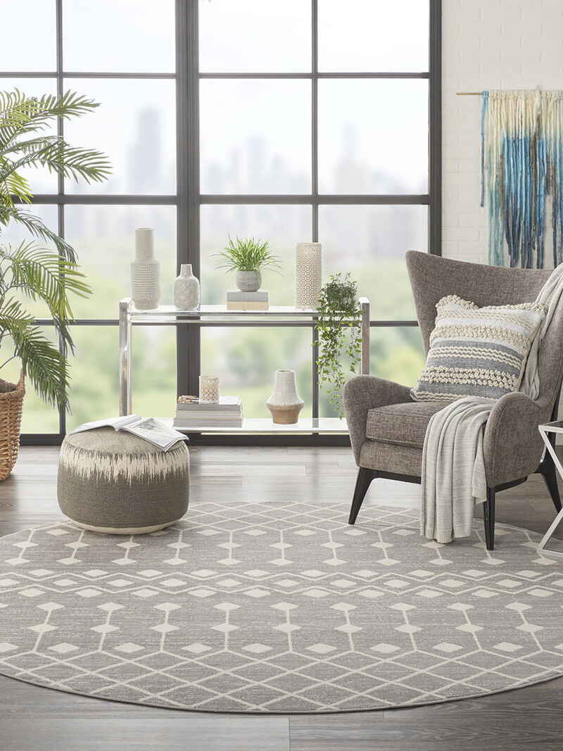 Grafix GRF37 Gray 8'6" x 12' Rug