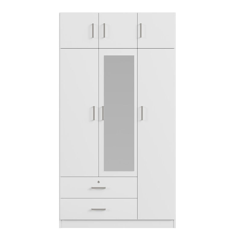 Merax Mirror Wardrobe with 2 Drawers