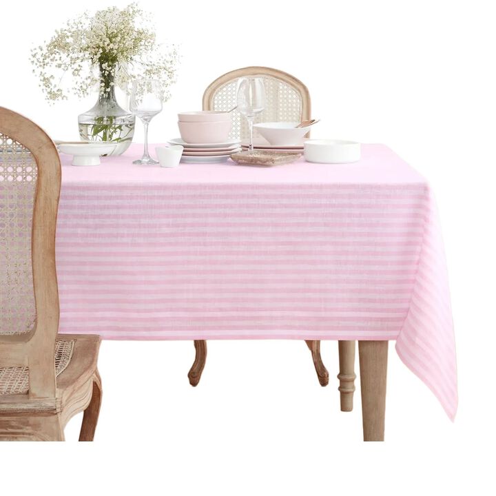 Solino Home 100% Pure Linen Tablecloth - Amalfi Stripe