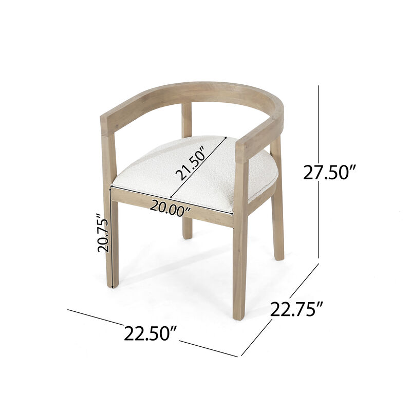 Christopher Knight Home Elyra 7 Piece Upholstered Wood Extended Dining Set with Pedestal Base