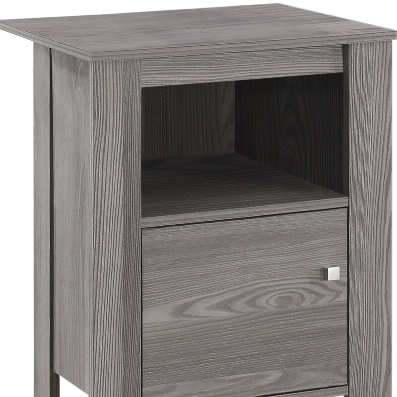 Hardwood End Table with Bottom Shelf &ndash; Sturdy Living Room Furniture