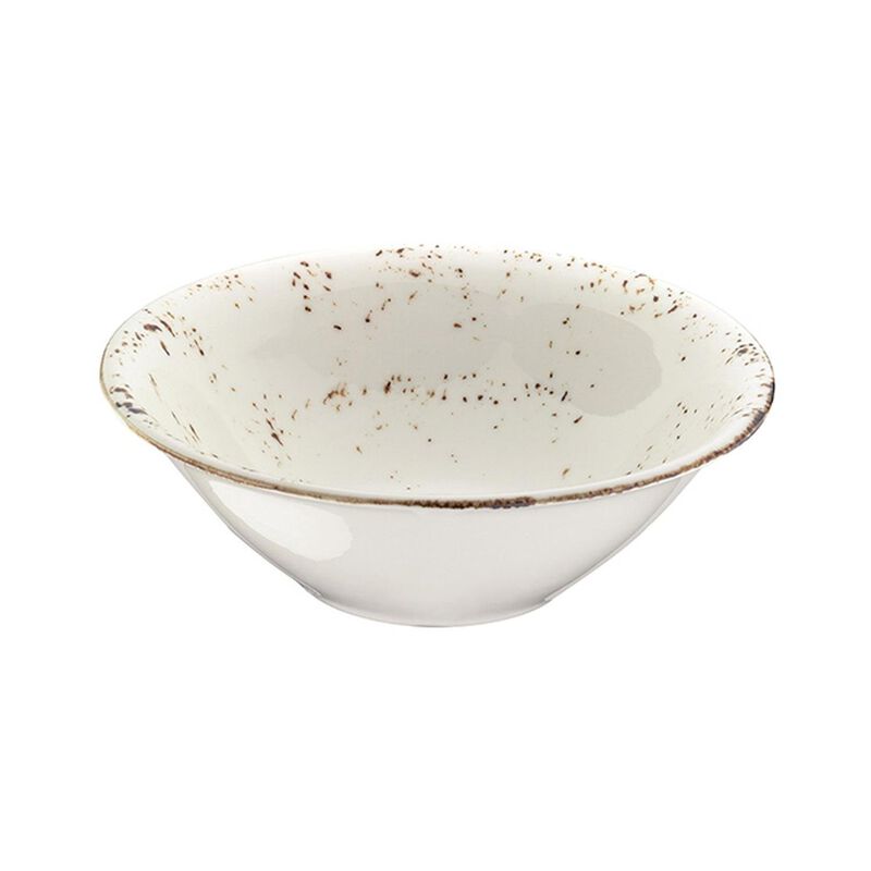 Grain dia.8" h:2.5" 30 oz. Round Decorated Porcelain Bowl (Set of 2)