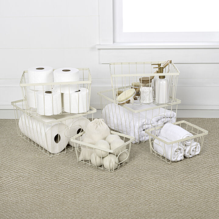 Camden Vintage Industrial Handmade Wire Metal Nesting Storage Baskets