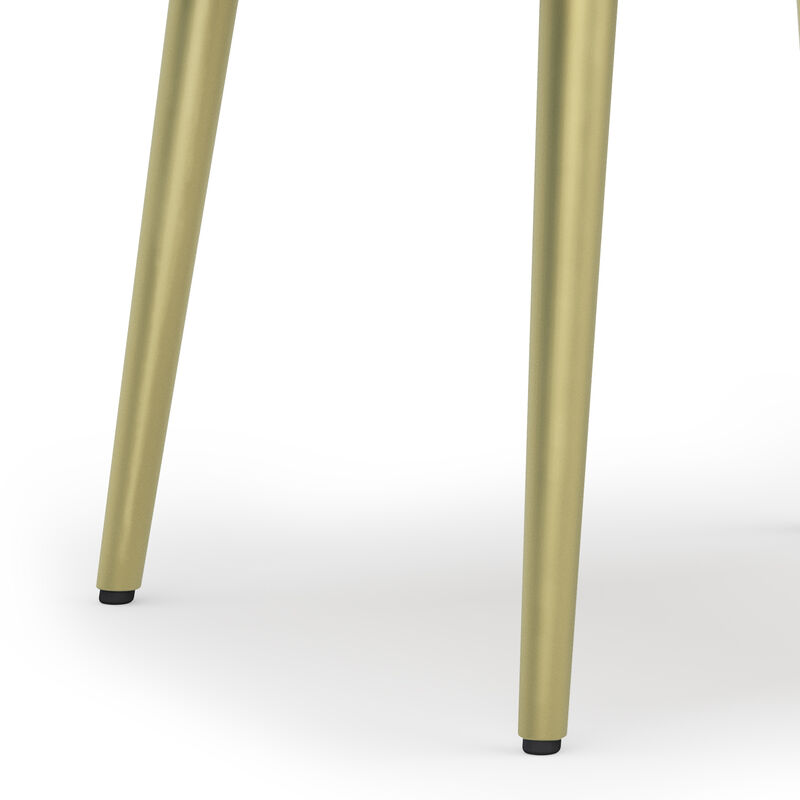 Jager Mid Century - Contemporary 22 inch Wide Metal Side Table in Natural