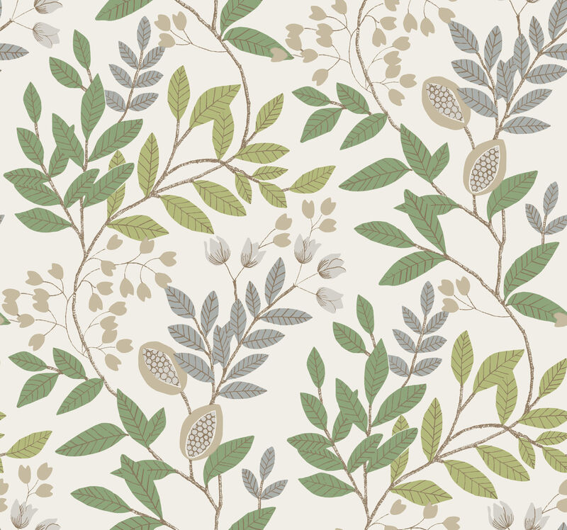 Eden Retreat Beige & Green  Wallpaper image number 0