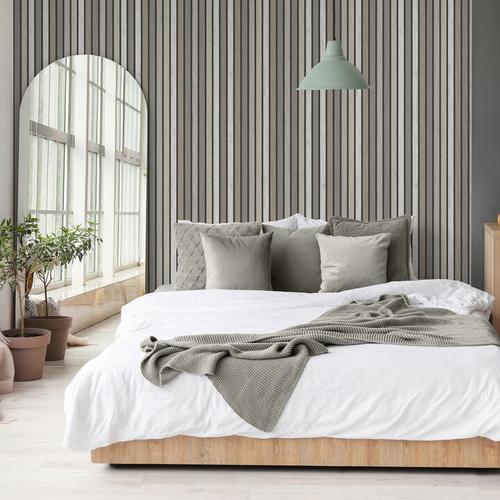 Vintage Slatwork Wallpaper