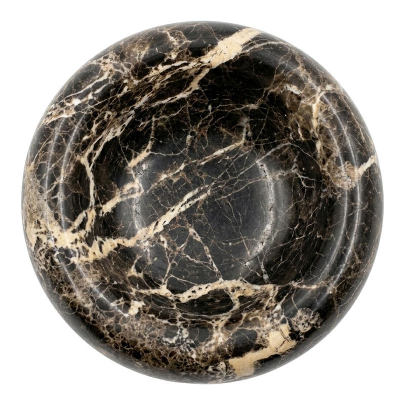 5" Chunky Bowl, Dark Emperador Marble image number 2