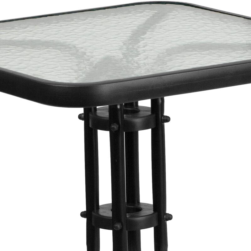 23.5SQ Black Patio Table Set image number 4