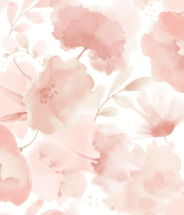 Watercolor Bouquet Blush Wallpaper