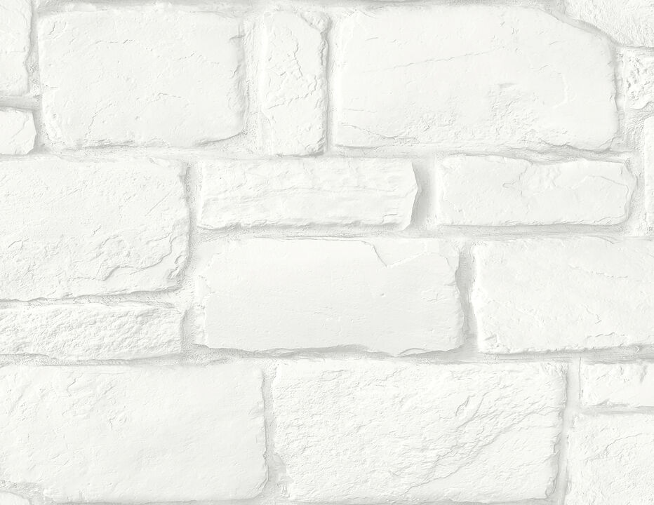 Casablanca White Stone Wallpaper (Set of 2)