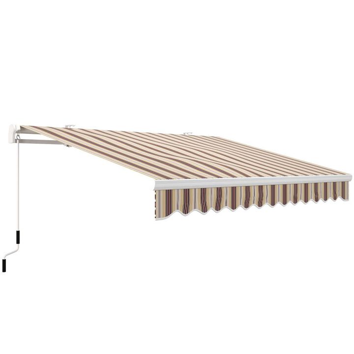 Hivvago 13' x 8' Manual Retractable Sunshade for Deck or Balcony