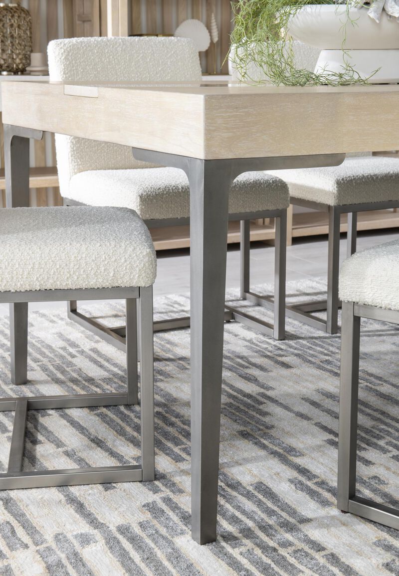 Biscayne Table with Travertine Insert