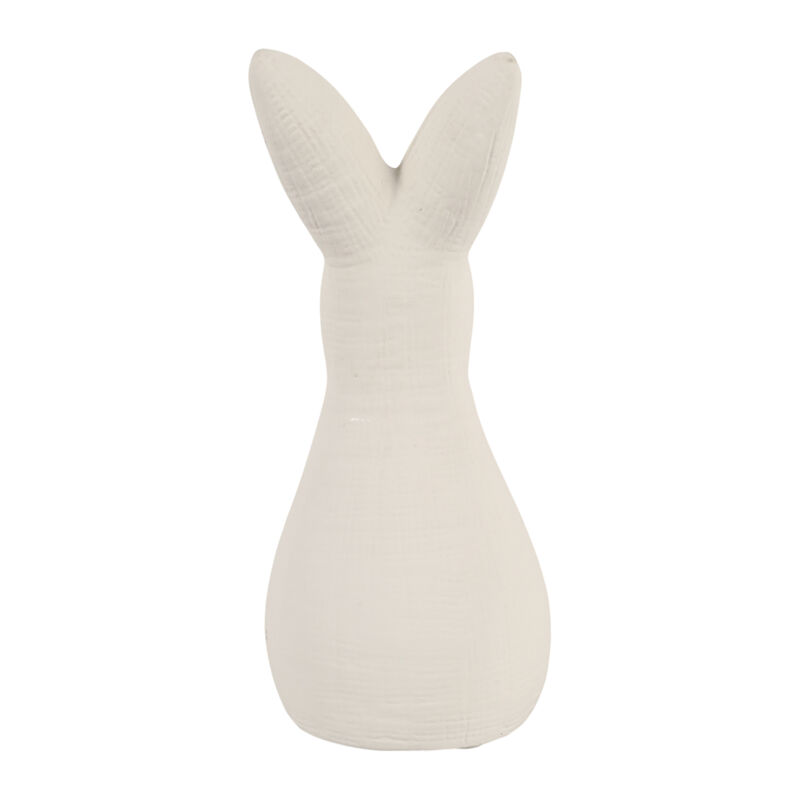 9x4" Textured Terracotta Bunny, Ivory image number 3