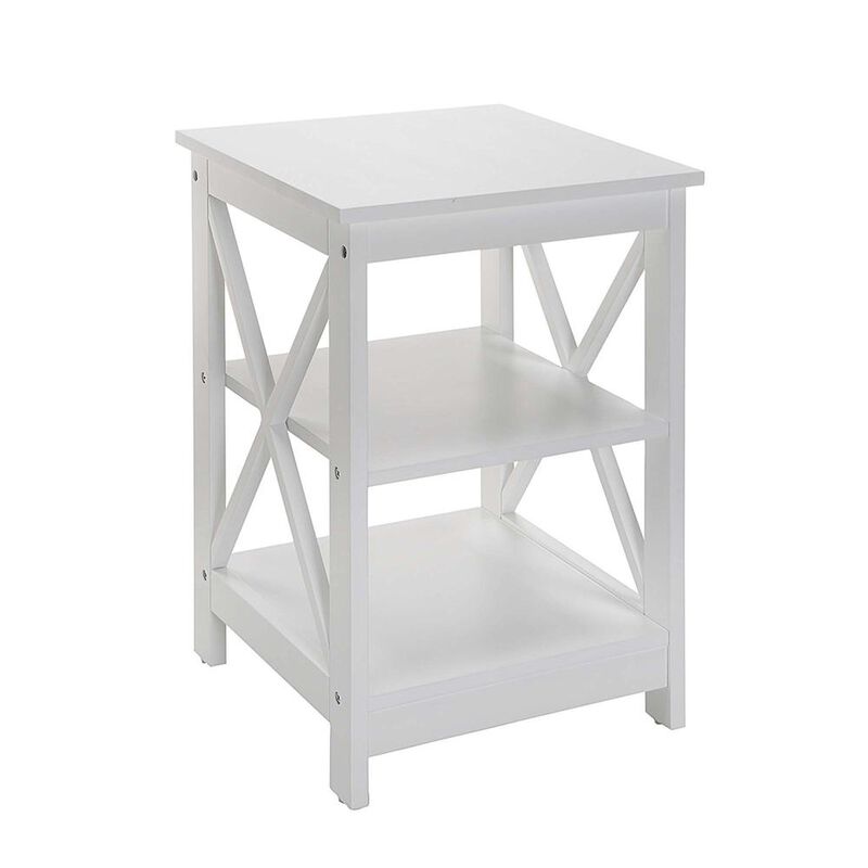 Convience Concept, Inc. Oxford End Table with Shelves White