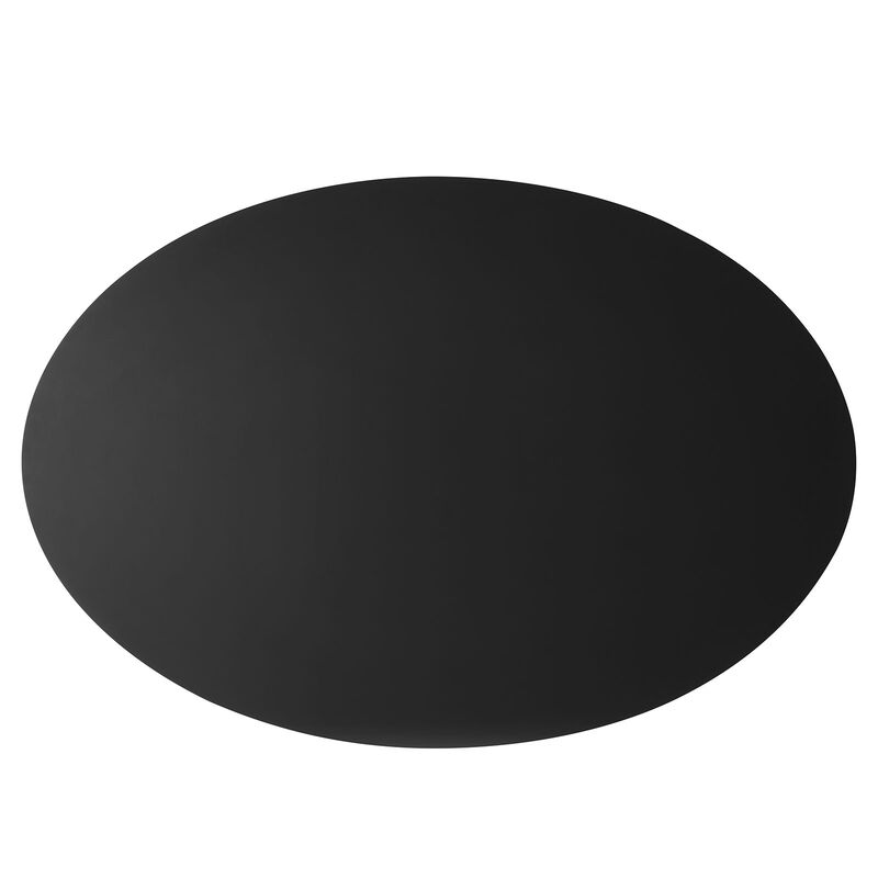 Modway - Traverse 63" Oval Dining Table Black Black